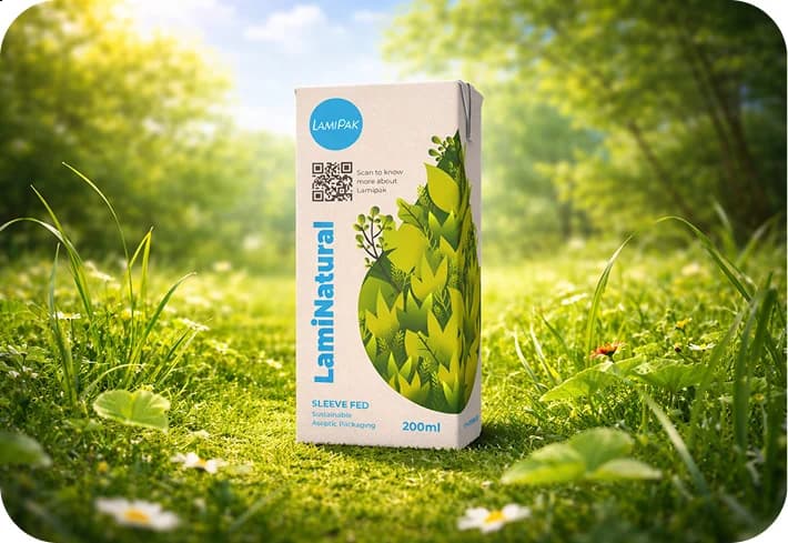 LamiNatural - Green carton package with leaf design
