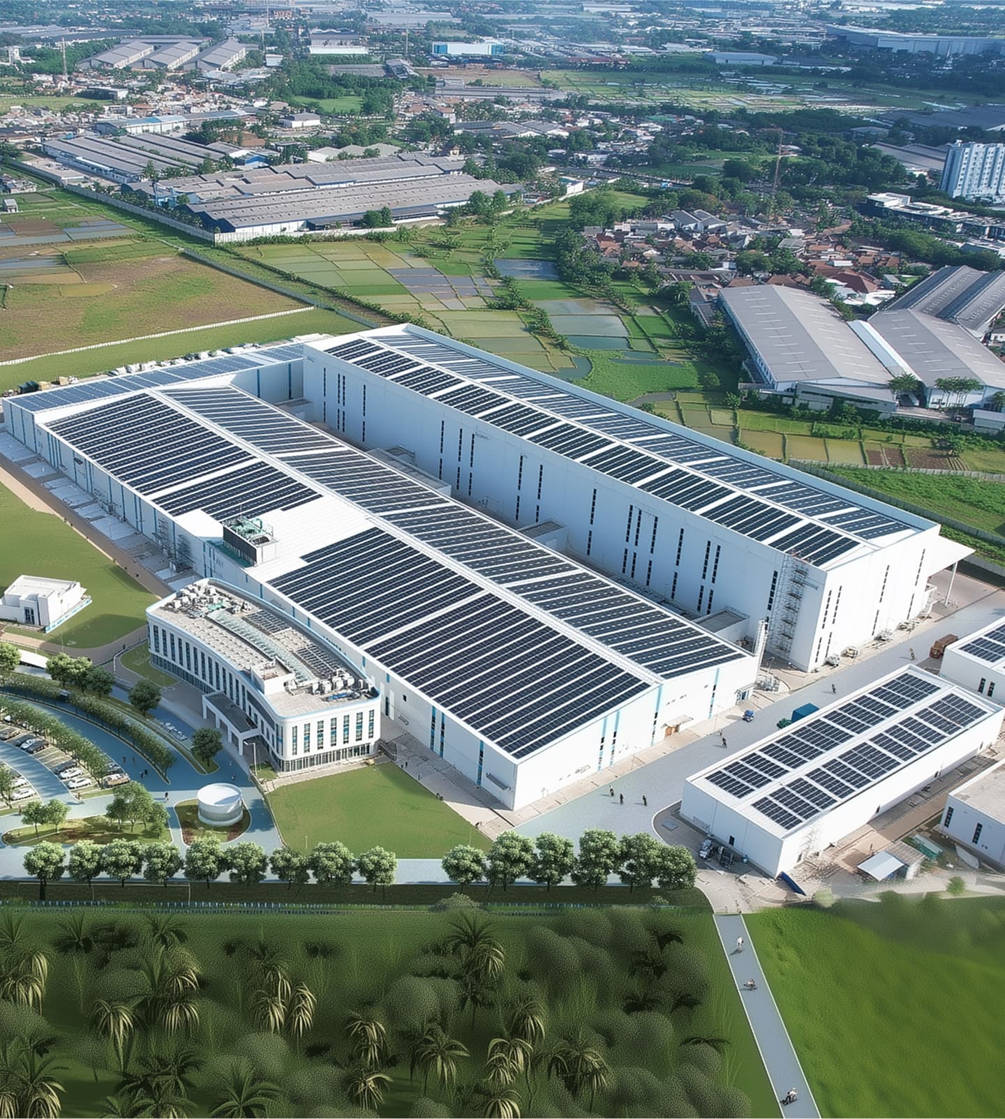 Lamipak manufacturing facility aerial view